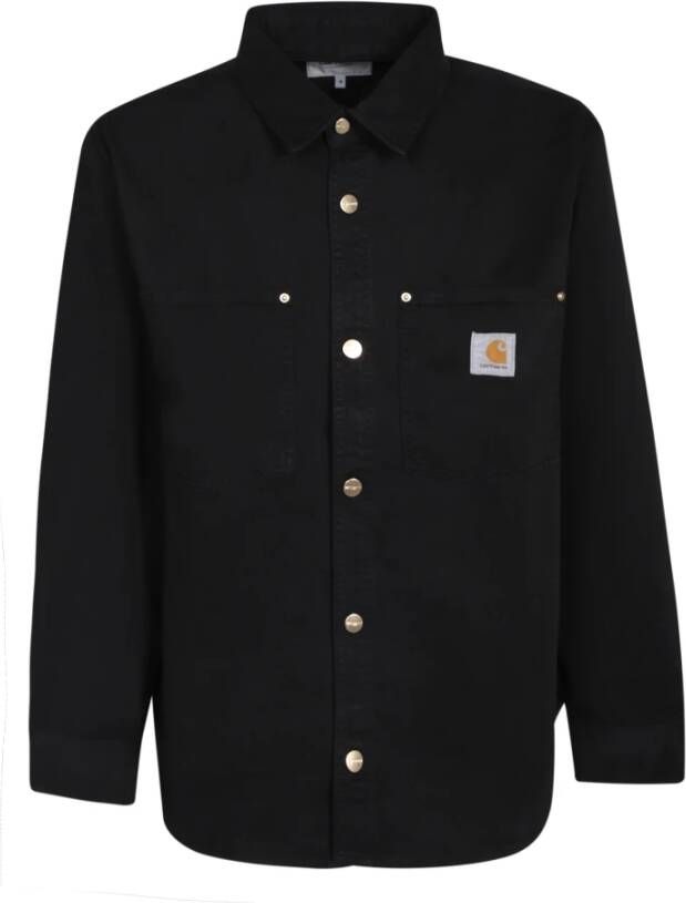 Carhartt WIP Zwarte Twill Walker Shirt Klassieke Stijl Zwart Heren