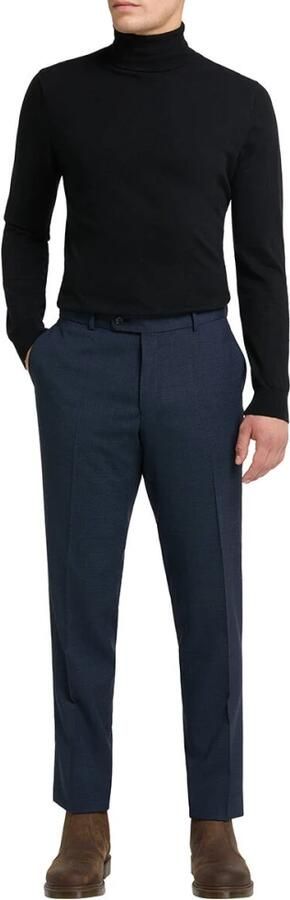 Carl gross Fijne wol rechte pijp broek Blue Heren