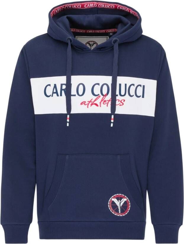 Carlo colucci Atletico Sweathoodie Conto Heren Sweatshirt Blue Heren