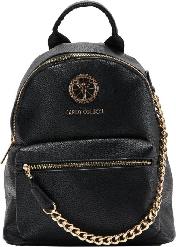 Carlo colucci Rugzak met decoratieve keten Costazza Zwart Dames