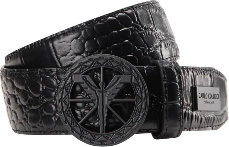 Carlo colucci Riem met reptielreliëf Cogno Black Unisex