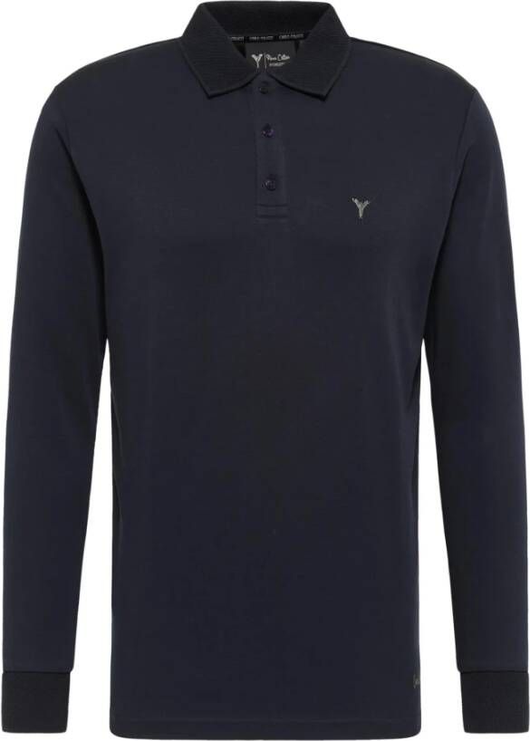 Carlo colucci Uniek Artistiek Heren Polo Shirt Blue Heren