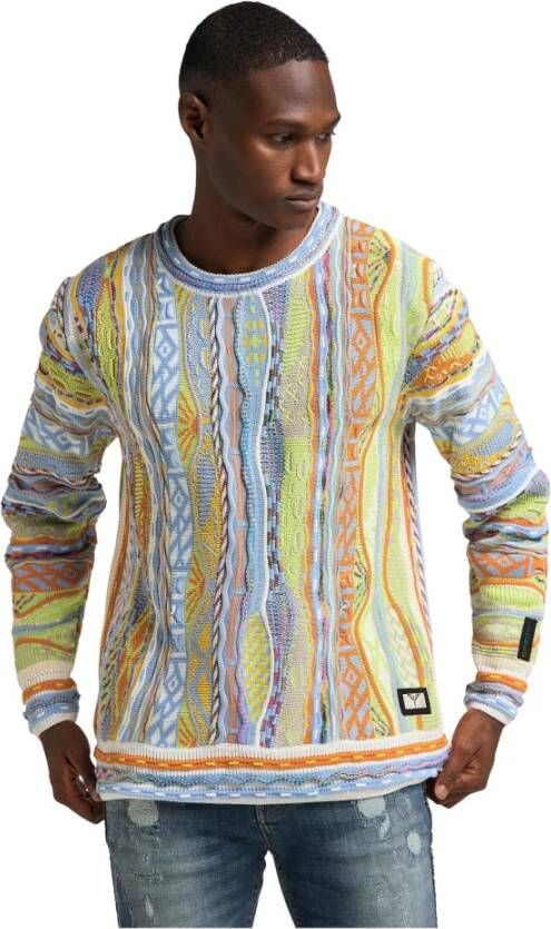 Carlo colucci Intarsia Cucco Gebreide Trui Multicolor Heren