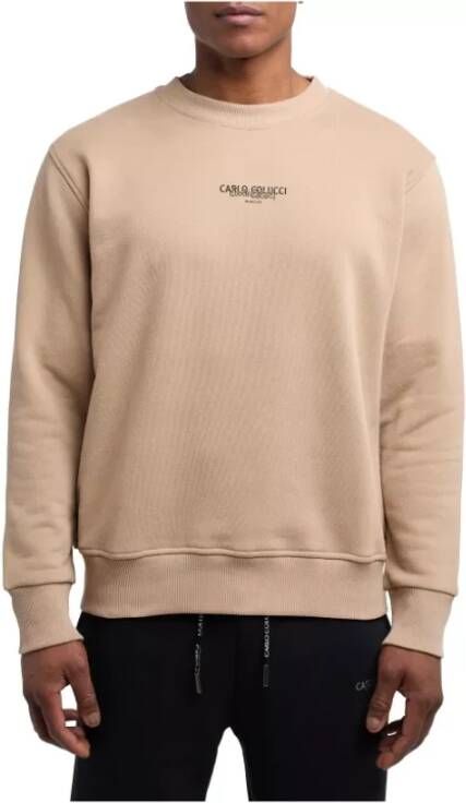 Carlo colucci C4428 56 Basic Sweater Heren Beige Heren