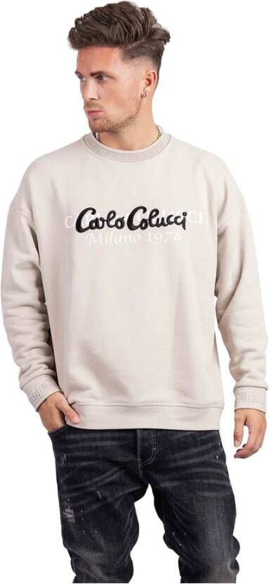 Carlo colucci C5334 57 Sweater Heren Beige Heren
