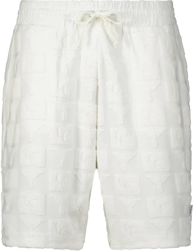 Carlo colucci Regular fit sweatshorts met structuurmotief model 'BEACHWEAR'