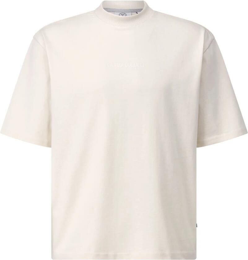 Carlo colucci La Famiglia Donner Oversize T-Shirt Beige Heren