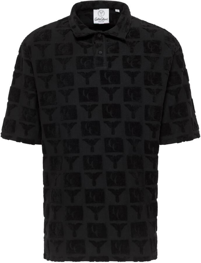 Carlo colucci Regular fit poloshirt met knoopsluiting model 'BEACHWEAR'