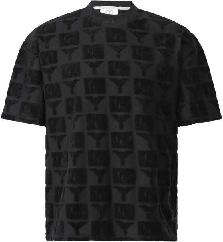 Carlo colucci Shirt met korte mouwen en allover-print Black Heren