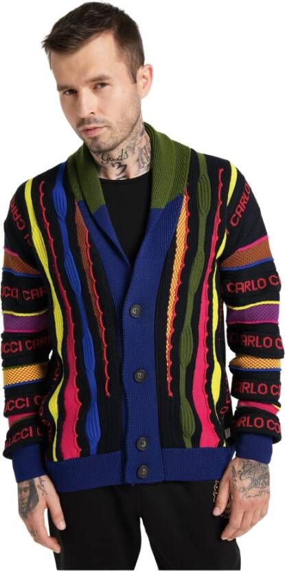 Carlo colucci Deeljas met een knoopbalk Cagnati Blauw Heren