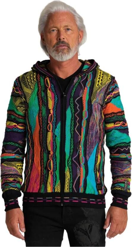 Carlo colucci Sweatshirt met rits en uniek design Multicolor Heren