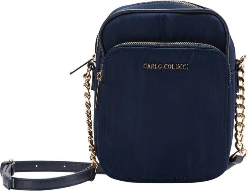 Carlo colucci Een schoudertas met ketting covacci Blauw Dames