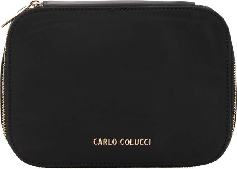 Carlo colucci Flache Cosmetiktasche Craffonara Zwart Dames