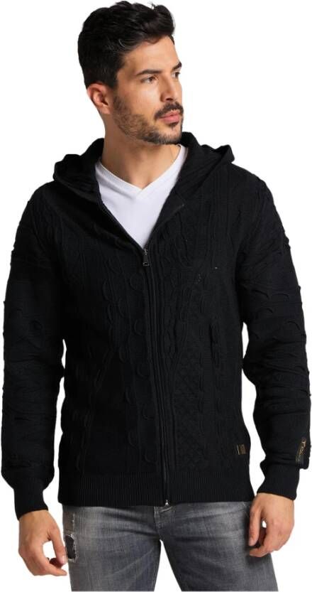 Carlo colucci Effen Edizione Vest met Capuchon Copello Black Heren