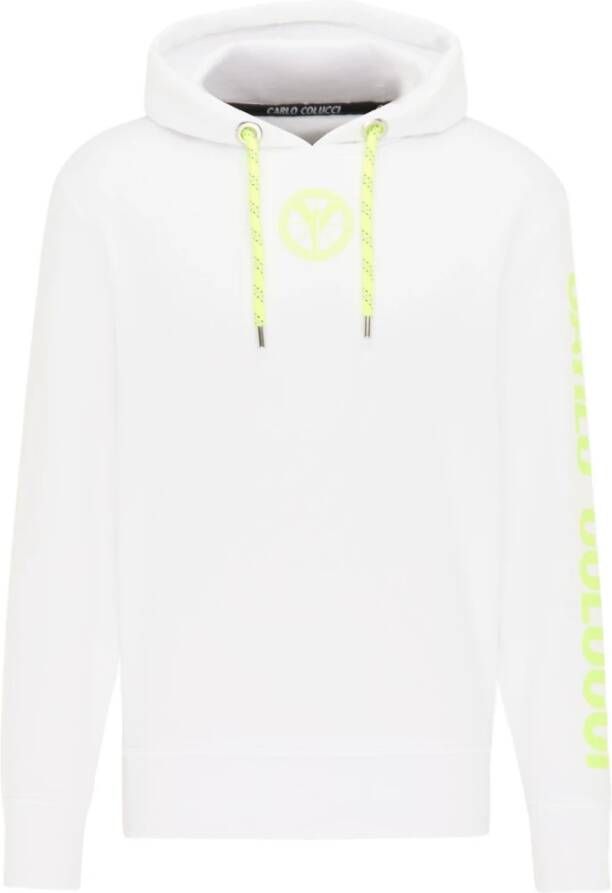 Carlo colucci Heren Neonprints Cargnello Hoodie White Heren