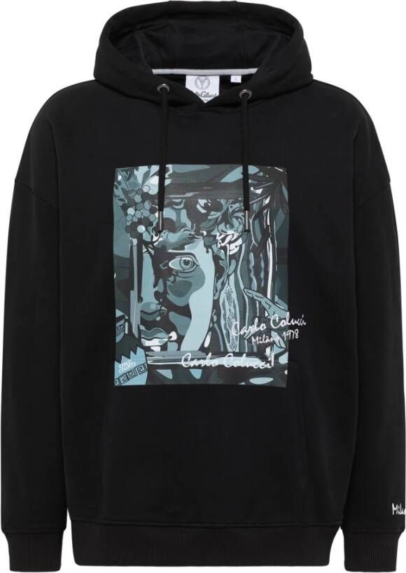 Carlo colucci De Val Oversized Hoodie Black Heren