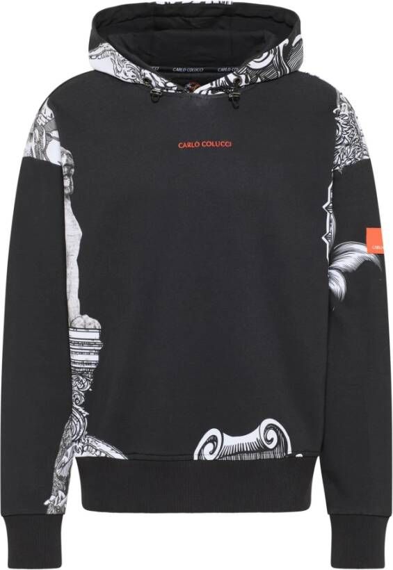 Carlo colucci Oversized Hoodie Dallapiazza Black Heren