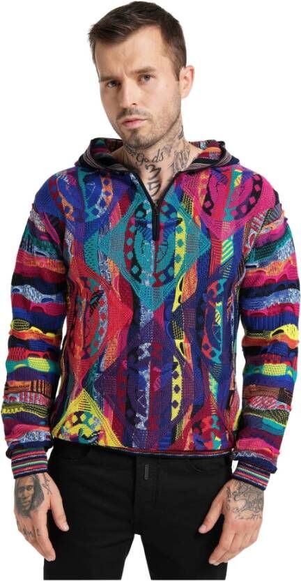 Carlo colucci Unieke Zip-through Sweatshirt Multicolor Heren
