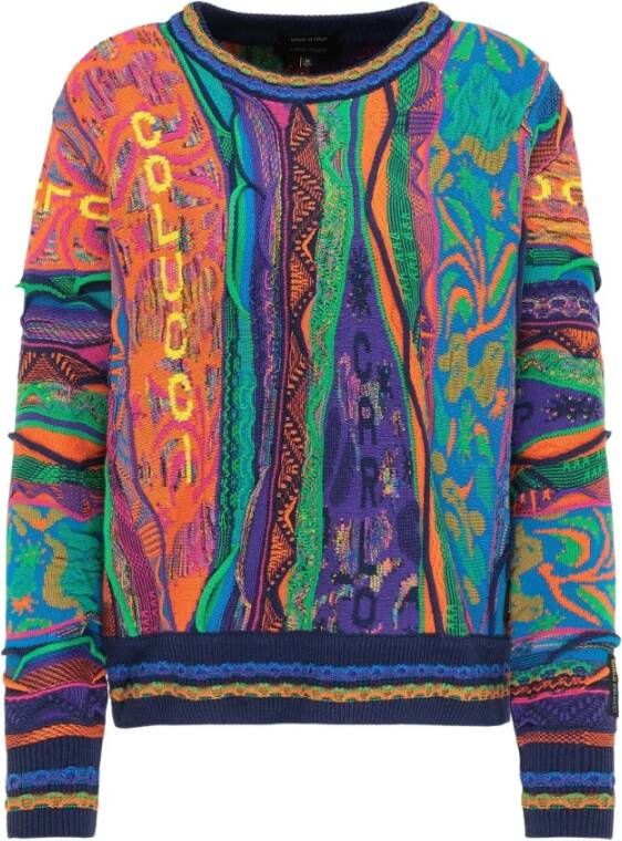 Carlo colucci Unieke Ronde Hals Trui Collectie voor Vrouwen Blue Dames