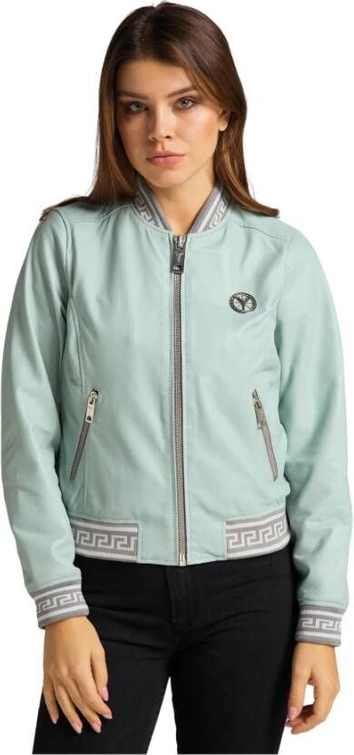 Carlo colucci Colton-L Lederen Blouson Blue Dames