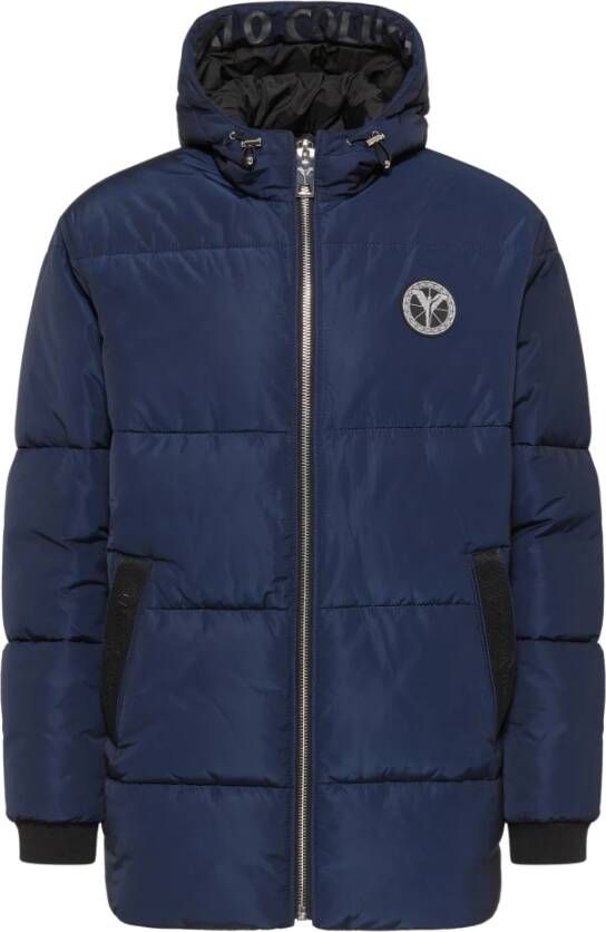 Carlo colucci Gewatteerde winterjas Blue Heren