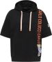 Carlo colucci Korte arm sweatshoodie met letters Crivellaei Zwart Heren - Thumbnail 1
