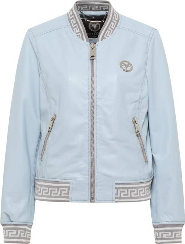 Carlo colucci Colton Lederen Blouson Blue Dames