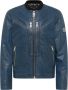 Carlo colucci Men Leather Jacket in CrocTooptics Coccodrillo Blauw Heren - Thumbnail 1