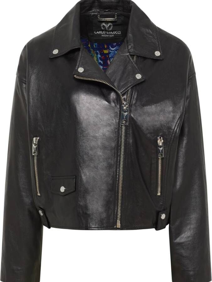 Carlo colucci Leather Jackets Zwart Dames