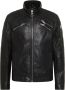 Carlo colucci Joker Bikerstijl Leren Jas Black Heren - Thumbnail 1