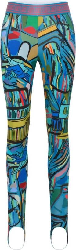 Carlo colucci Kleurrijke bedrukte leggings De Simone Blue Dames