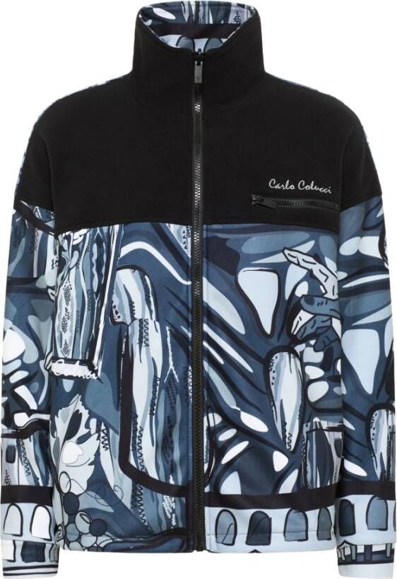 Carlo colucci Oversized Omkeerbare Jas De Vigili Black Heren