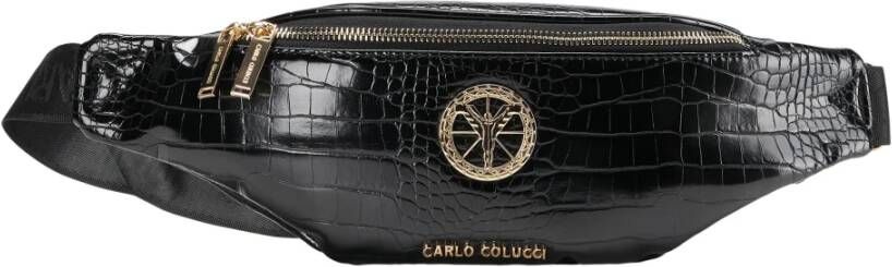 Carlo colucci Stijlvolle heuptas in krokodillenstijl Black Dames