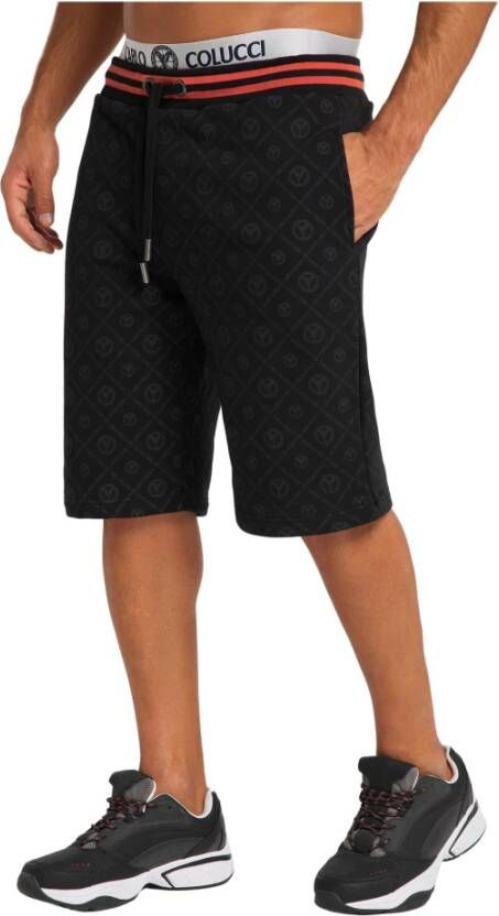 Carlo colucci Logoprint shorts colli Zwart Heren