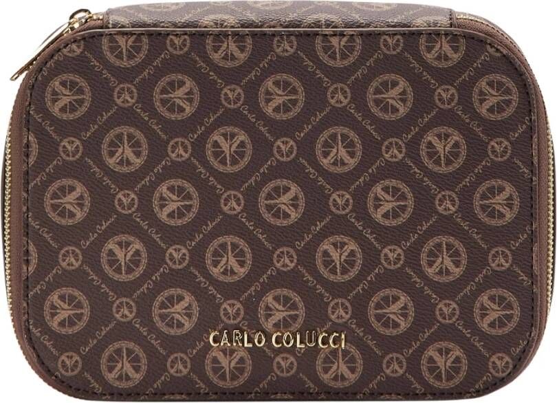 Carlo colucci Platte cosmetische tas Cracogna Bruin Heren