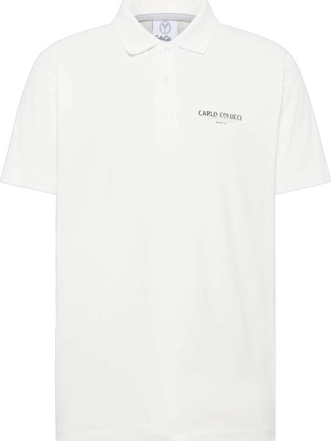 Carlo colucci De Santis Basic Line Polo Shirt White Heren