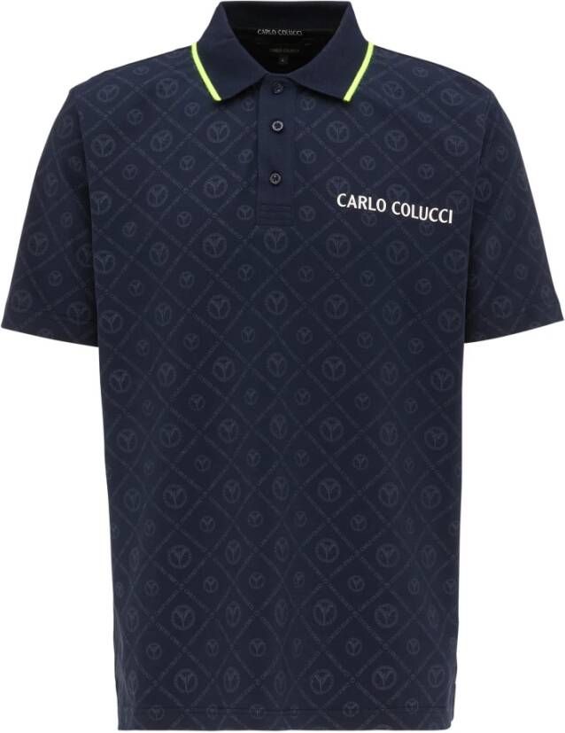 Carlo colucci Artistieke Polo Shirts voor Heren Blue Heren