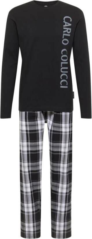 Carlo colucci Unieke en Onconventionele Pyjama Set Black Heren