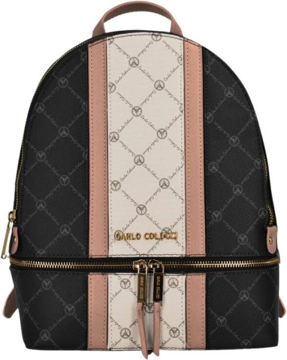 carlo colucci Rugzak met logoprint cerra Zwart Dames