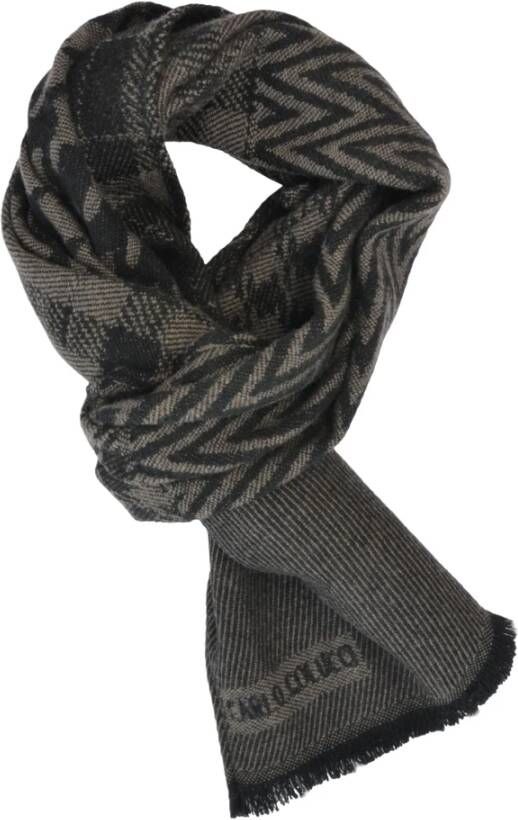 Carlo colucci Gebreide wollen sjaal Caputo Brown Heren
