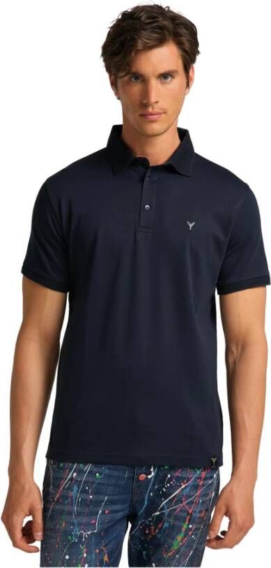 Carlo colucci Uniek Heren Polo Shirt Tijdloos en Individualistisch Blue Heren