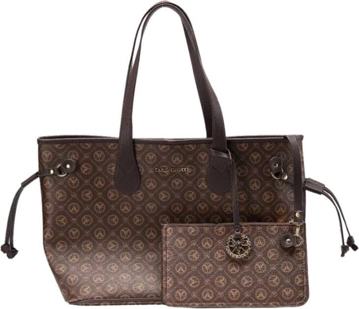 Carlo colucci Shopper met LogoPrint Colafati Bruin Unisex