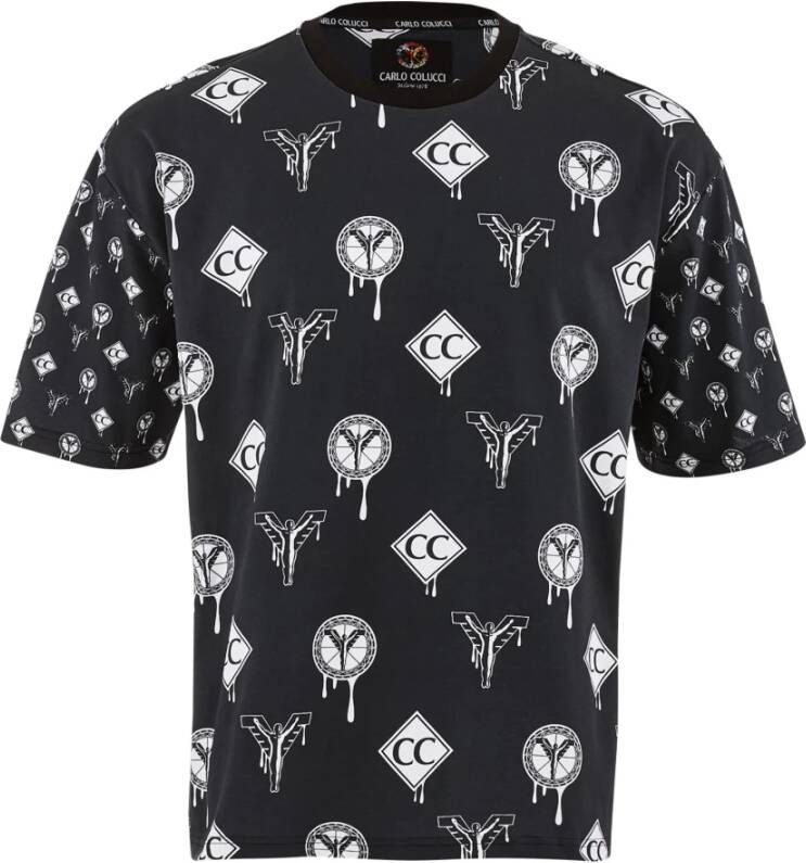 Carlo colucci Short Sleeve Shirts Zwart Heren