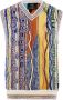 Carlo colucci Daccordo V-Hals Mouwloos Gebreid Multicolor Heren - Thumbnail 1