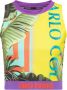 Carlo colucci Kleurrijk Bedrukt Racer Top Multicolor Dames - Thumbnail 3