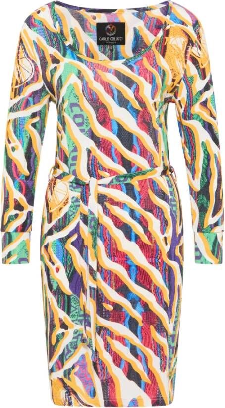 Carlo colucci Stijlvol Alloverprint Jurk Meerkleurig Dames