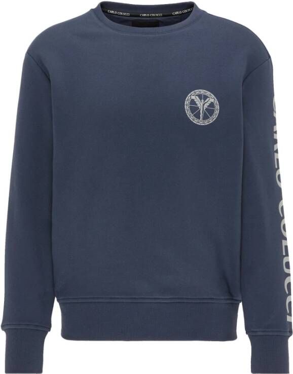 Carlo colucci Sweater C3650 Blauw Heren