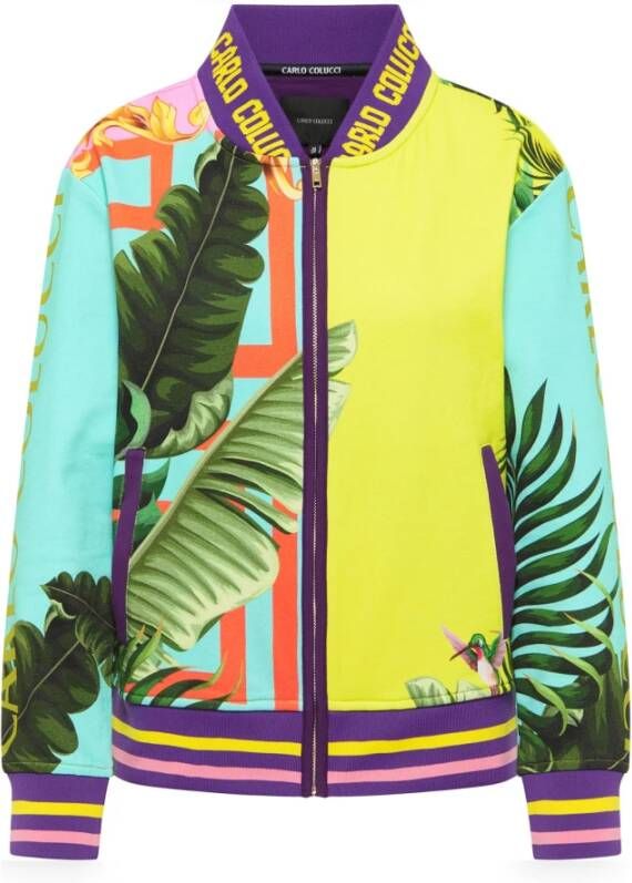 Carlo colucci Unieke Zip-Through Sweatshirt voor Vrouwen Multicolor Dames