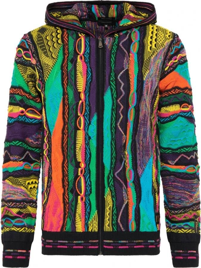 Carlo colucci Sweatshirt met rits en uniek design Multicolor Heren