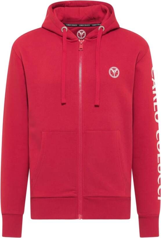 carlo colucci Sweater met rits Rood Heren